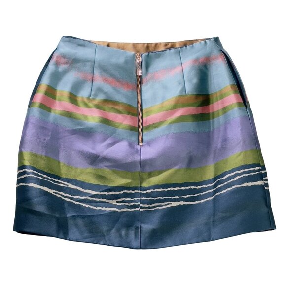 TED BAKER Womens Laken Striped Jacquard Mini Skirt Ted Size 1 US Size 4 - Picture 10 of 16